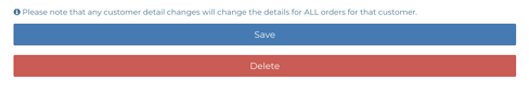 Save Delete Customer Button
